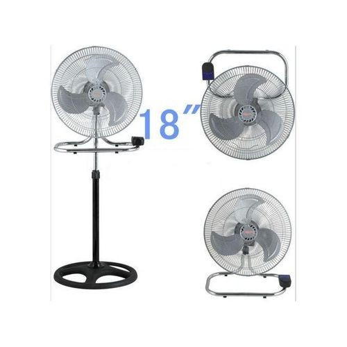 Adjustable Stand And Table Oscillating Fan 18 - Silver, Black