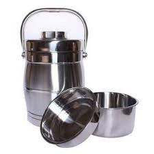 Aulun Stainless Steel Food Flask 2.5 Litres - Silver