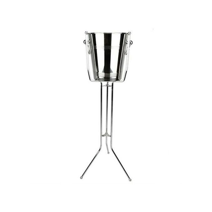 Outdoor Stainless steel Champaign,Wine Ice Bucket With Stand,Silver.