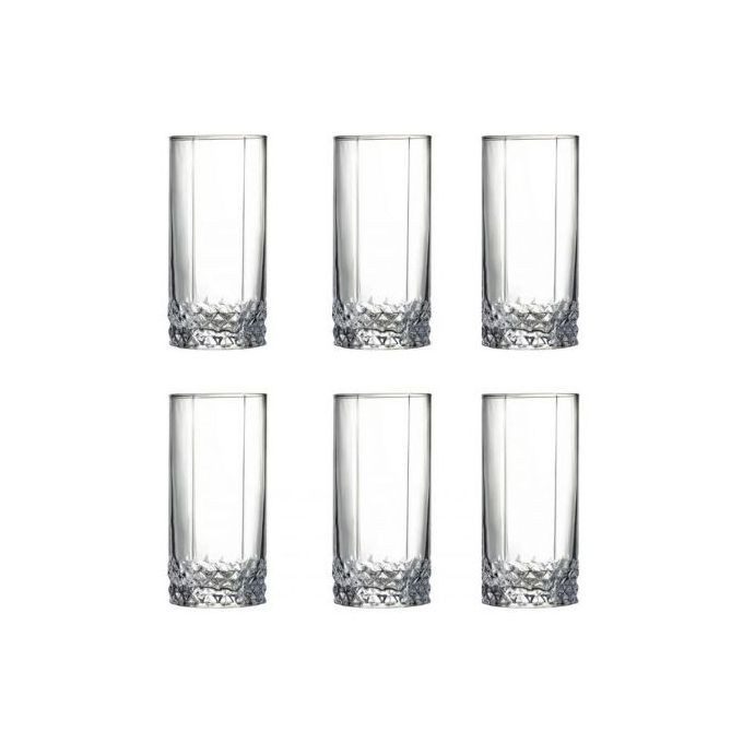 6 Pieces Of Water, Juice Glasses Tumblers-Colorless. Tango