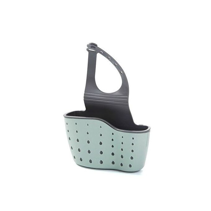 Kitchen Sink Hanging Soap Dish,Sponge Drainer Storage Basket Holder,Green.
