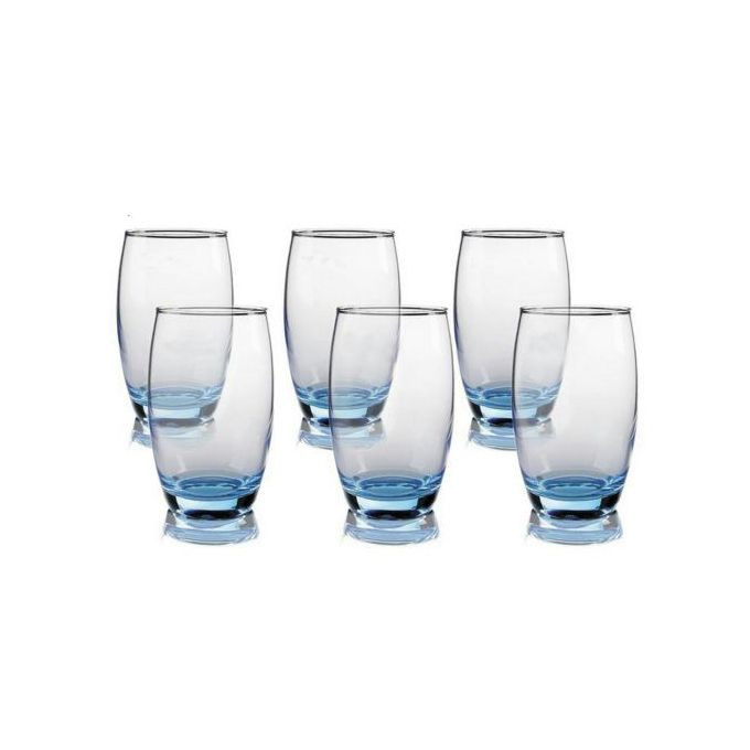 6 Pieces Of Water And Juice Glasses,Blue Luminarc