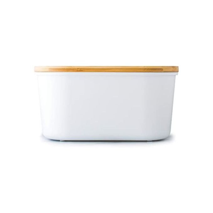 Bamboo Storage Bread Bin And Cutting Board Lid,White.