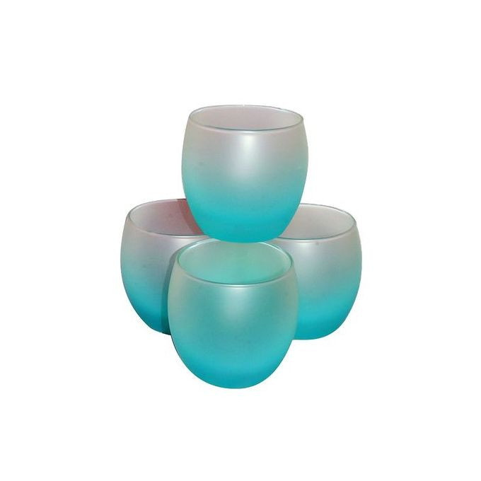 4 Pieces Of Short Frost Juice/Water Glasses - Ice Blue Luminarc