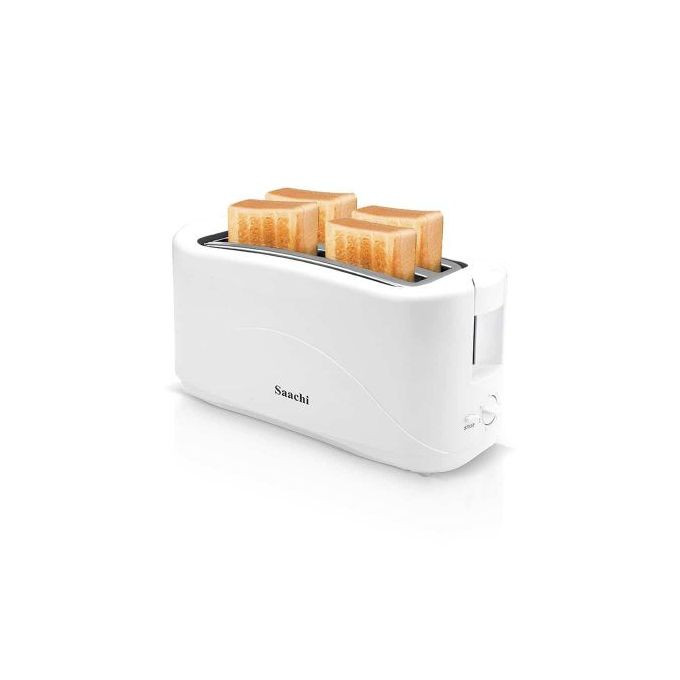 4 Slice Electric Bread Toaster - White. Saachi