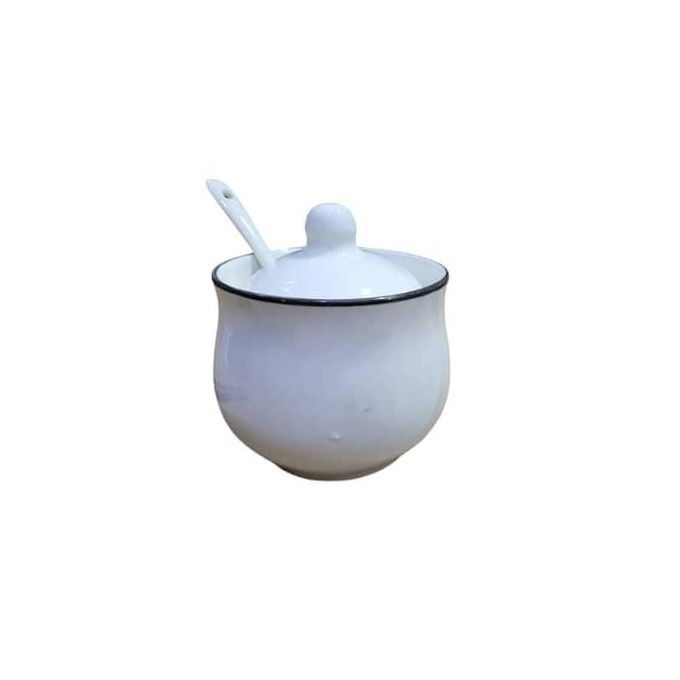 Ceramic Sugar Bowl/Dish - White