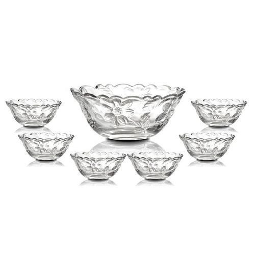 7 Piece Fruit Salad Dishes/Bowls Set-Colourless
