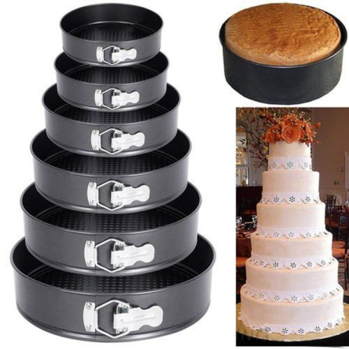 6 Pieces Of Non-stick Cake Mould Pans - Black.