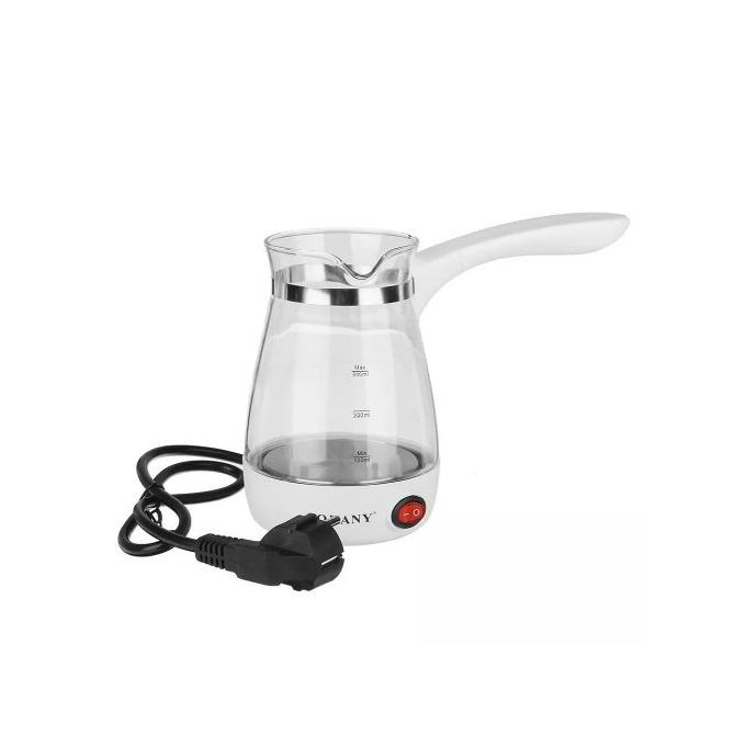 500ml Coffee Maker Pot, Glass Electrical Coffee Kettle, White. Sokany