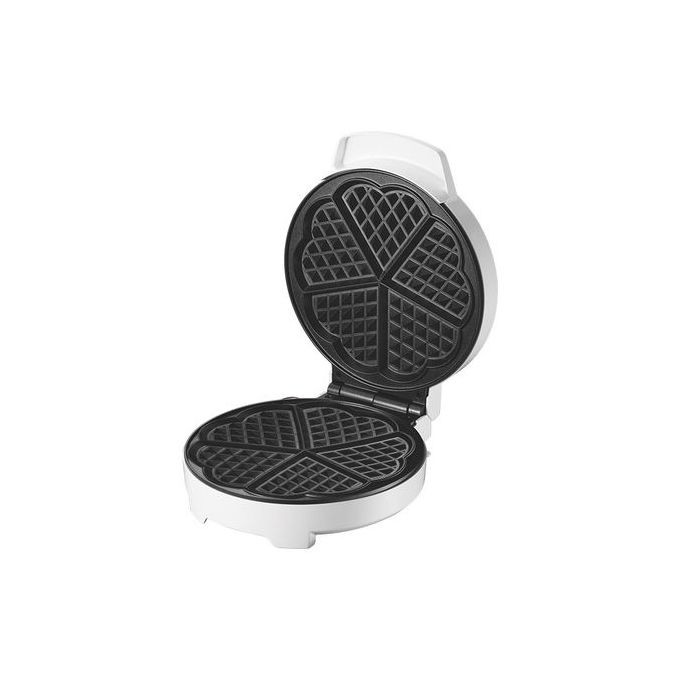 Waffle Maker With Mini Heart-Shaped Waffles Grill -White. . Dsp