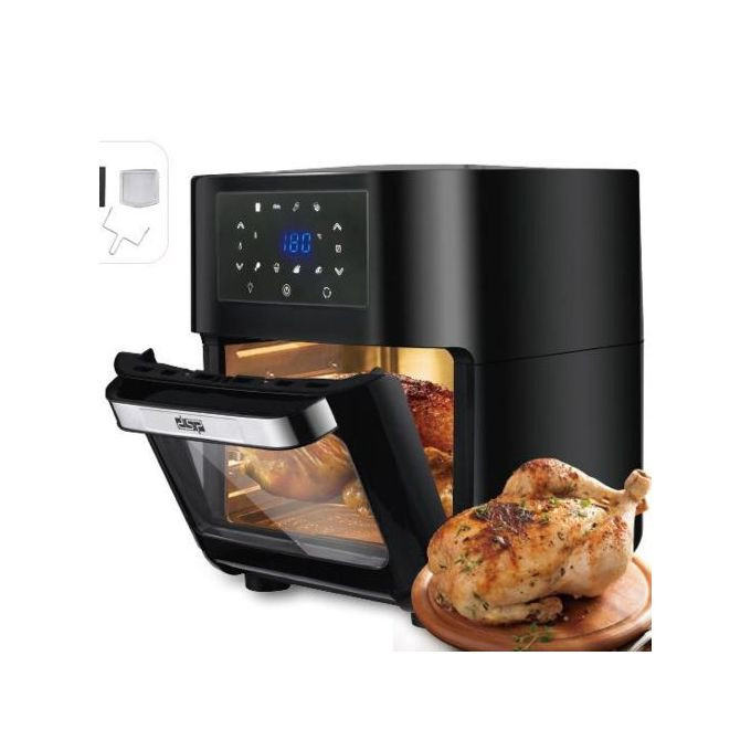 12L Digital Air Fryer Oven Toaster Rotisserie Dehydrator Grill, Black.