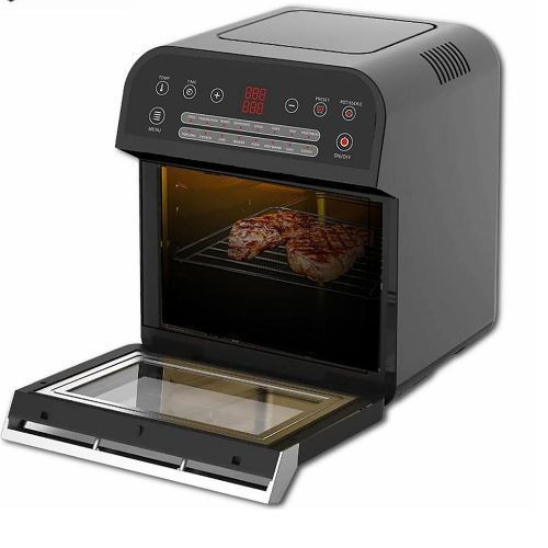 12L Air Fryer Oven Toaster Rotisserie Dehydrator Grill, Black.