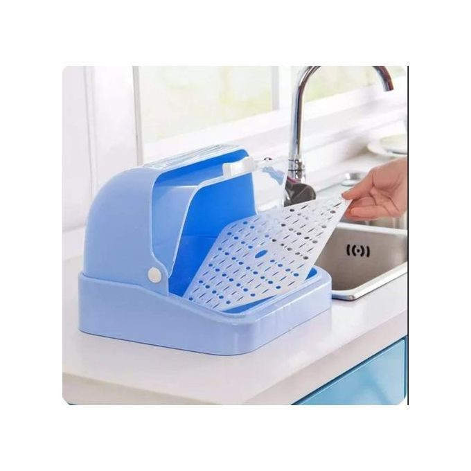 Multi-Purpose Bread Bin Kitchen Fruit Storage Box Organizer,Blue.