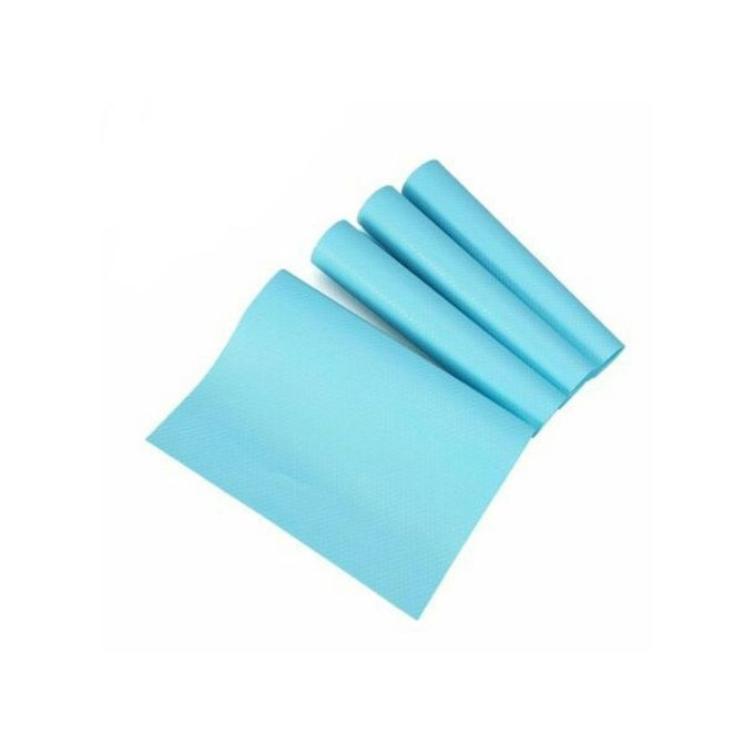 4 Piece Water Proof Liner Fridge Mats- Blue.