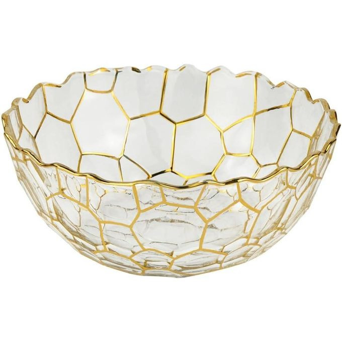 30CM Family Living Room, Coffee Table, Fruit Tray, Phnom Penh Palace Style Hotel, Crystal Glass Circular Fruit Dish Bucket Salad Bowl