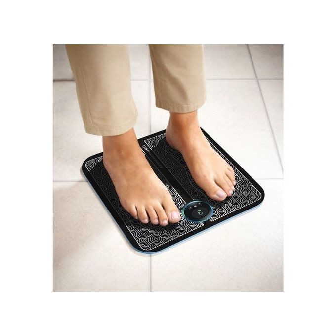 EMS Foot Massager Battery Powered Electric Foot Stimulator Massager -Black.