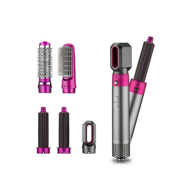 5 In1 Professional Hair Dryer Brush Automatic Curling Iron Hair Straightener Comb Hair Styling Tools Blow Dryer - Multi-colours