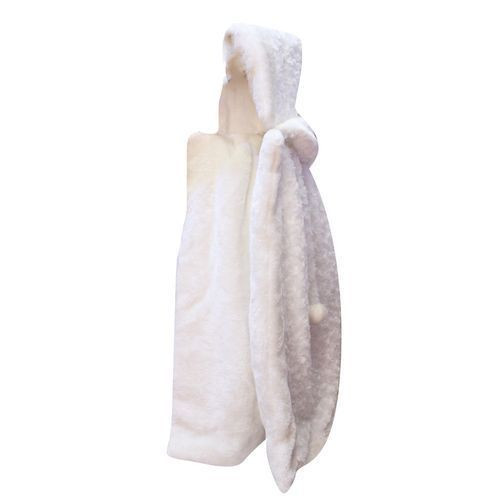 Baby Shawl Receiver Blanket - White