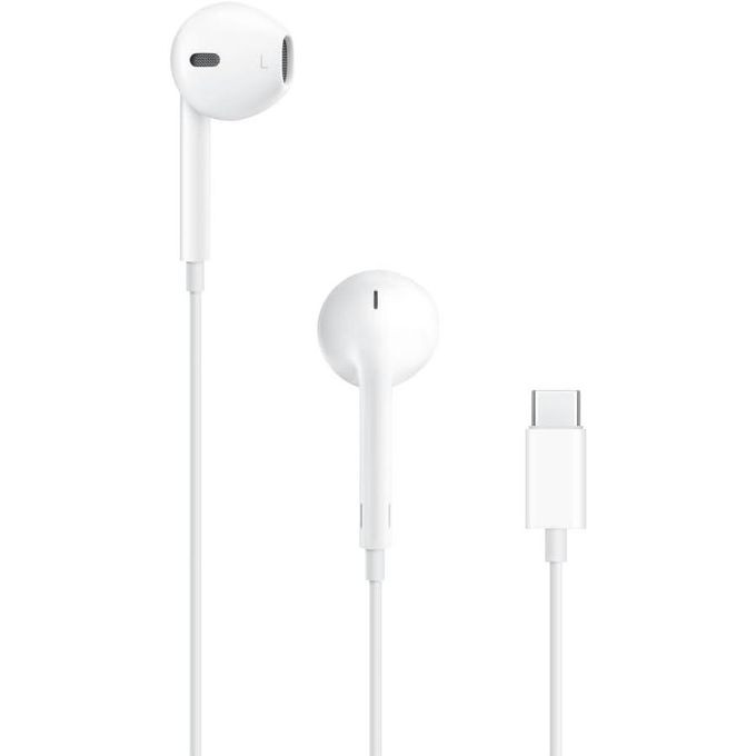 EarPods with 3.5mm Connection Headphone Plug For iPhone 781011 Pro Max Remote &amp Mic OEM Authentic with USB-C Plug, Wired Ear Buds with Built-in Remote to Control Music Phone Calls And Volume - White Apple