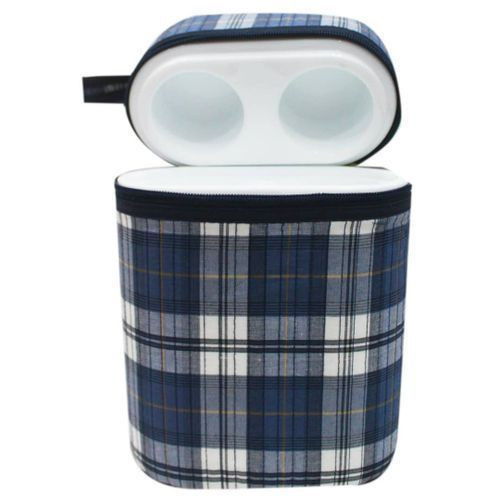 Checkered Double Baby Bottle Milk Warmer, Multiple Designs