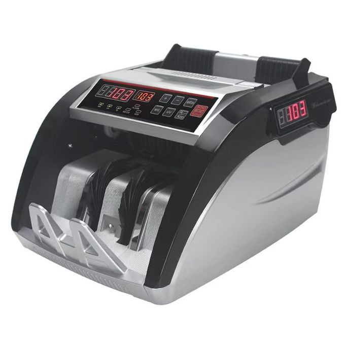 Money Counter With Rechargeable Lithium Battery UV/MG/IR Counterfeit Bill Detection Plus External Displays- Black