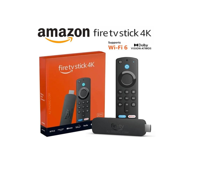 Amazon Fire TV Stick 4K (2nd Generation) UltraHD Stream Prime Video Netflix 9Now 7plus Remote Media Streamer with Alexa Voice Remote 3rd Gen- Black