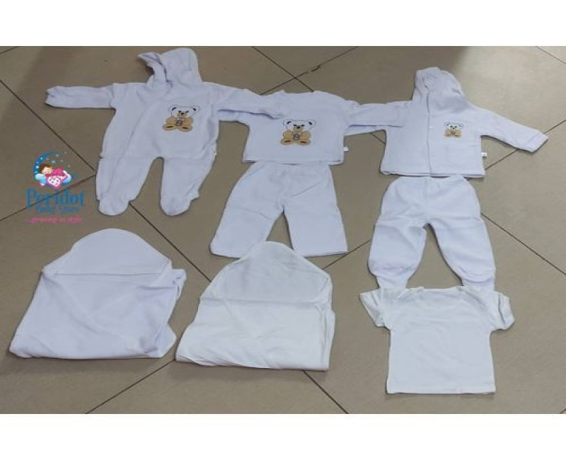 8PCS UNISEX NEW BORN BABY CLOTHING RECEIVING SET