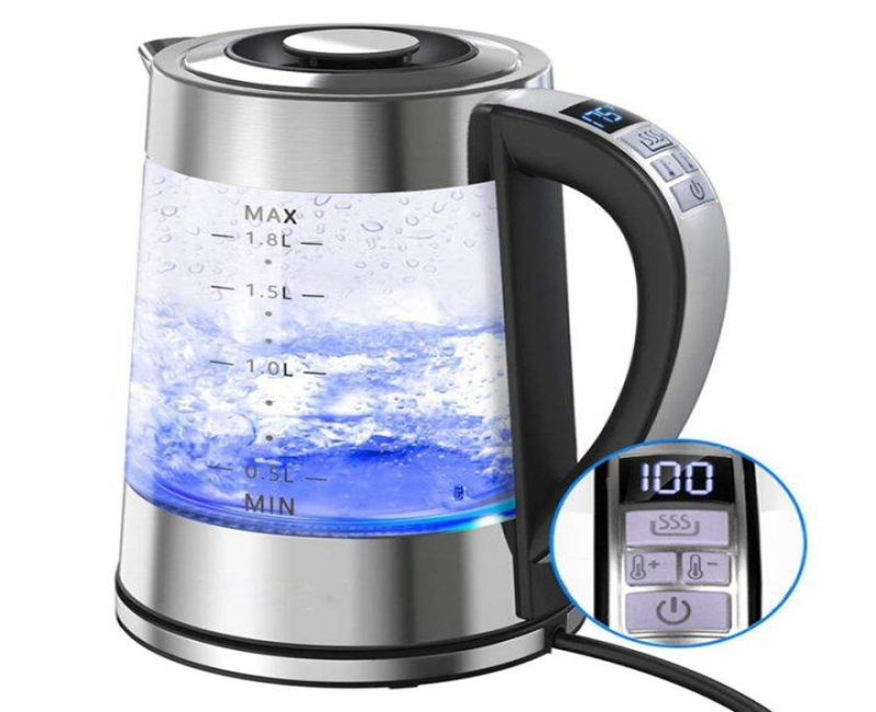 SMANG Glass Electric Kettle, 1800W with Temperature Control