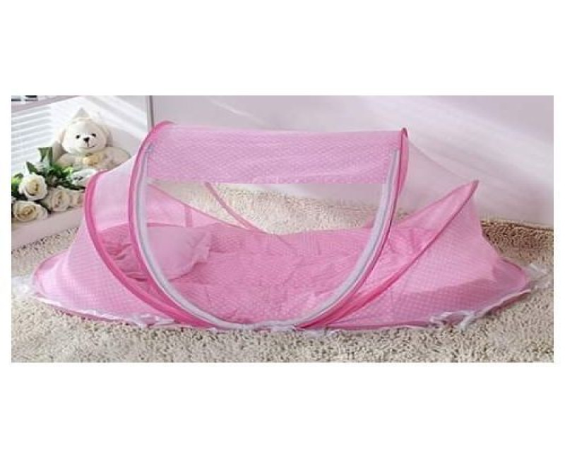 4PC Foldable Portable Baby Mosquito Net - Pink