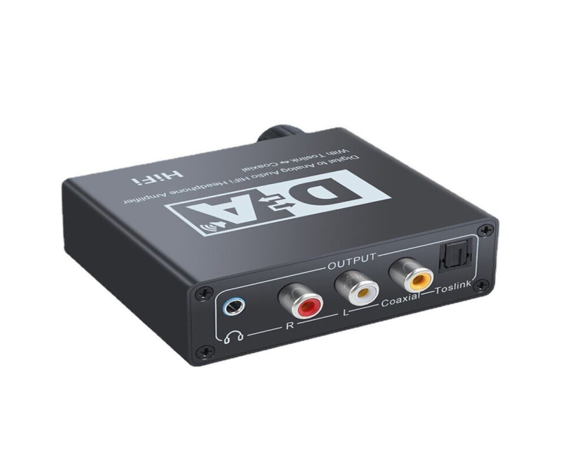 Digital To Analog Audio Converter Adapter-Black