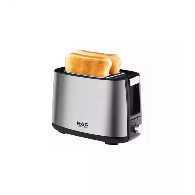 Automatic Electric Bread Machine Sandwich 2 slice Smart Toaster Breakfast Bread Toaster- Silver RAF
