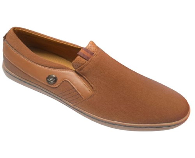 Men's Slip-On Plimsolls - Light Brown