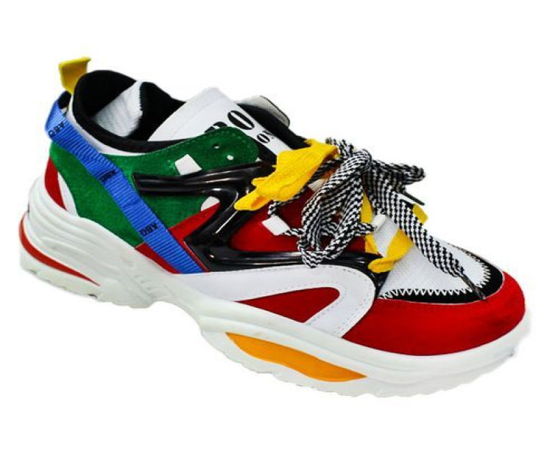 Men's Lace Up Sneakers - Multicolor