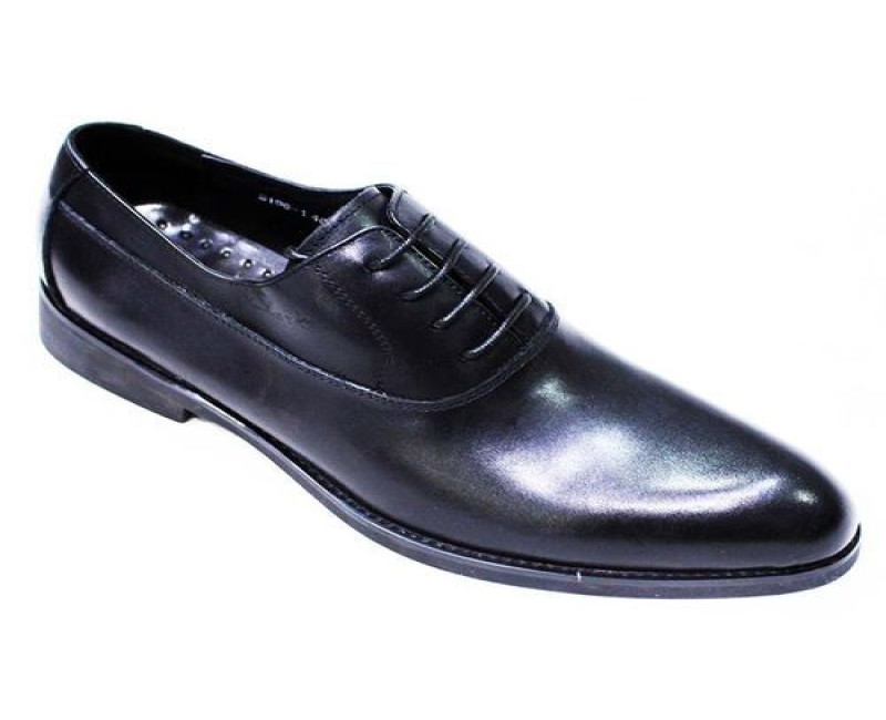 Men's Faux Leather Lace Gentle Shoes - Black