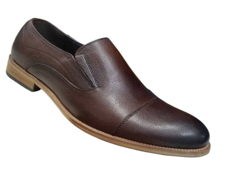 Men's Faux Leather Designer Shoes - Coffee Brown