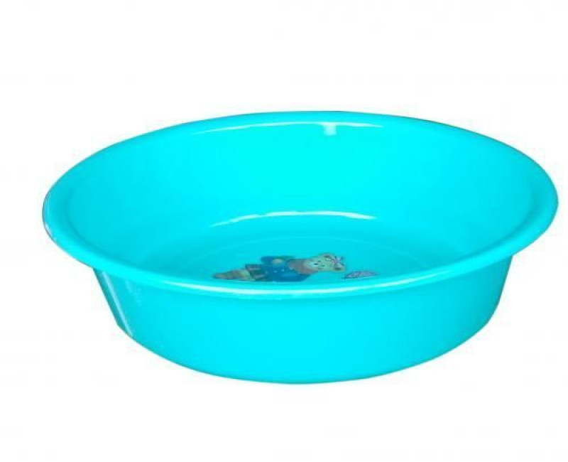 20L Round Plastic Wash Basin - Blue