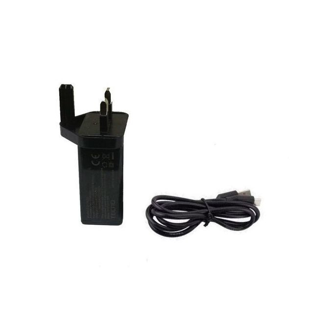 Tecno Faster Charger + USB Cable - Black