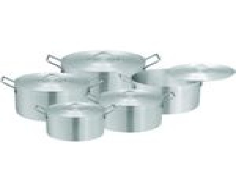 10 Pieces Of Big Heavy Stainless Steel Saucepans Cookware - Silver Sonex