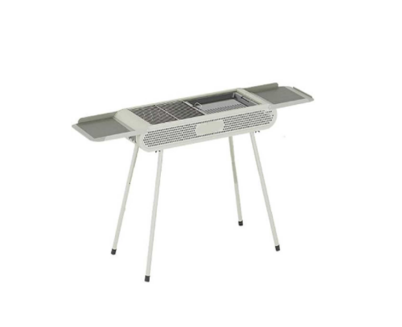 Portable Charcoal Grill, BBQ Grill with Three Storage Boards,Foldable Outdoor Grill for Patio Backyard Picnic Camping- Multicolor