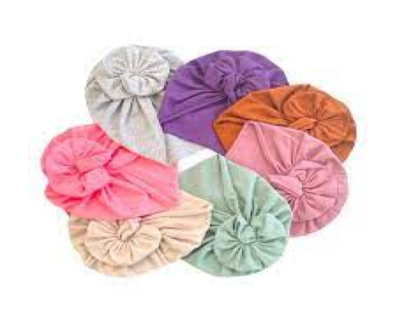 New Cotton Blend Turban Hat Kids Newborn