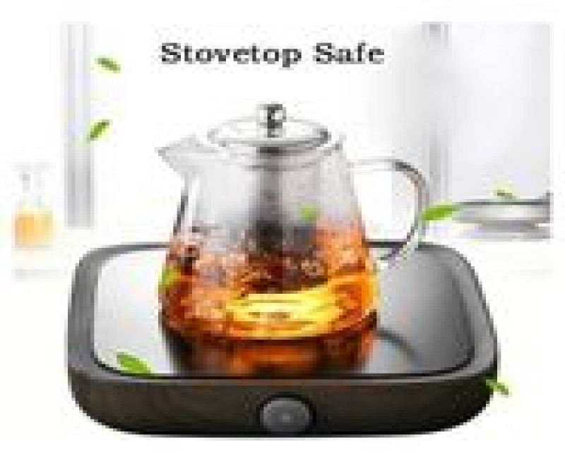 600ml Glass Kettle Teapot With Strainer Filter Infuser-Colorless