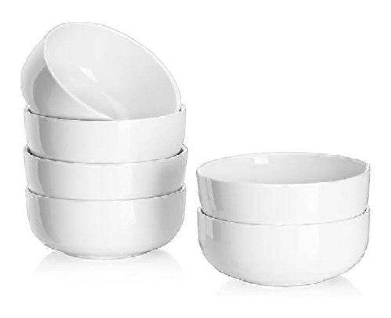 6 Pcs of Sauce Food, Soup & Cereal Serving Bowls - White