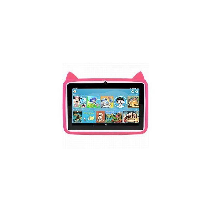 Lenosed Kids A76 Educational Tablet Pre-installed Apps & Games – Pink 7 Inches Android 7.0 Dual Sim 5G Enabled 128GB Rom 4GB Ram