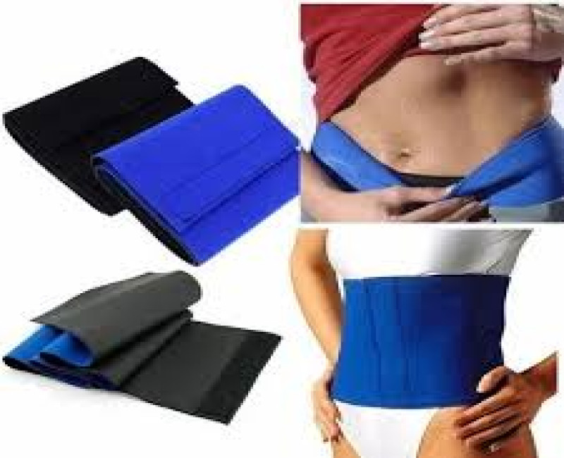 Waist Trimmer Tummy Gym Slim Belt Slimming Support Weight Loss Belt - Blue