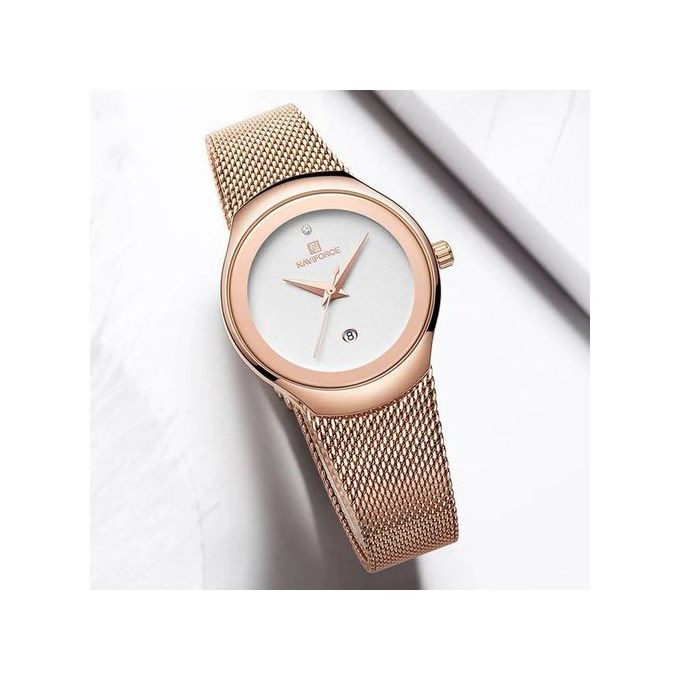 Naviforce Analog Dated Ladies Watch - Gold