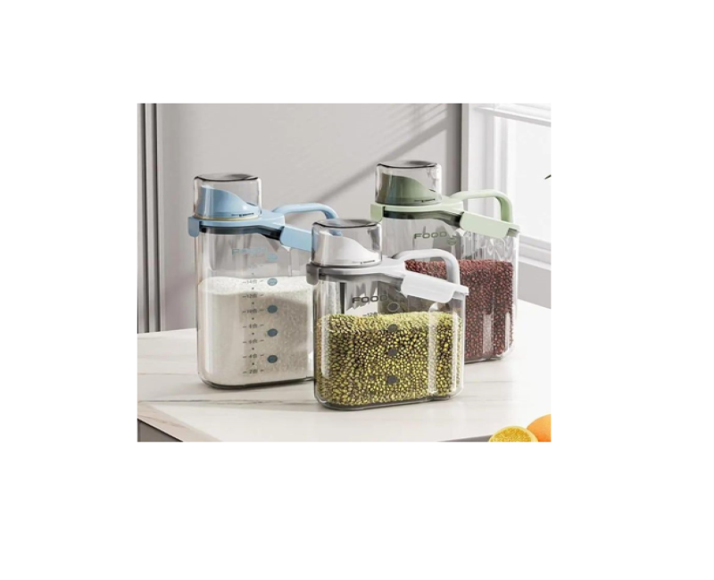 3 Pieces Of 2500ml, 1800ml, 1500ml Cereal Containers Storage Dispenser, Airtight Dry Food Storage Containers with Lids BPA Free Cereal Dispensers for Flour, Sugar, Grain, Rice Beans & Baking Supply Storage Bin