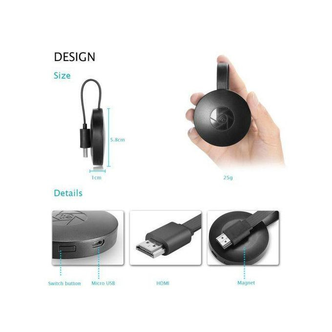 Google Chromecast HDMI 4K TV Streaming Dongle, - Black small each