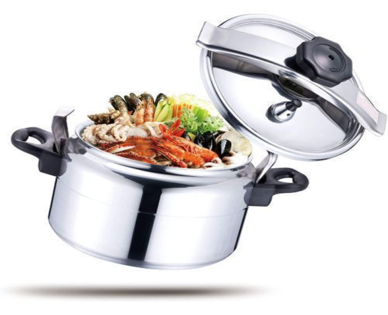 25L Stainless Steel Pressure Cooker Saucepan Pot- Silver. Regina