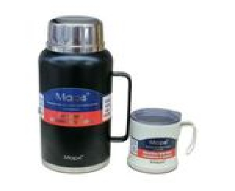 2100ml Vacuum Flask Desk Cup Outdoor Thermos Portable Bottle Gift Set- Blue.