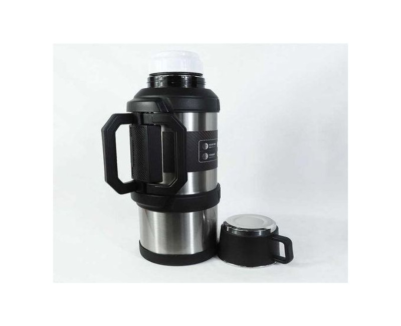 3L Stainless Steel Thermos Bottle Travel Water Kettle Vacuum Flask, Silver.